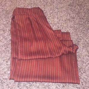 Wide legged pin stripped pants
